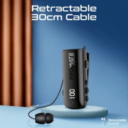 ProMate® Draadloze Professionele Mono Headset met Bluetooth v5.3, Intrekbare Kabel, Waterbestendigheid, Omgevingsgeluidsreductie, LED Display en Lange Batterijduur, voor Skype, Zoom, Trucker, MonoFlix-BT — thumbnail 4