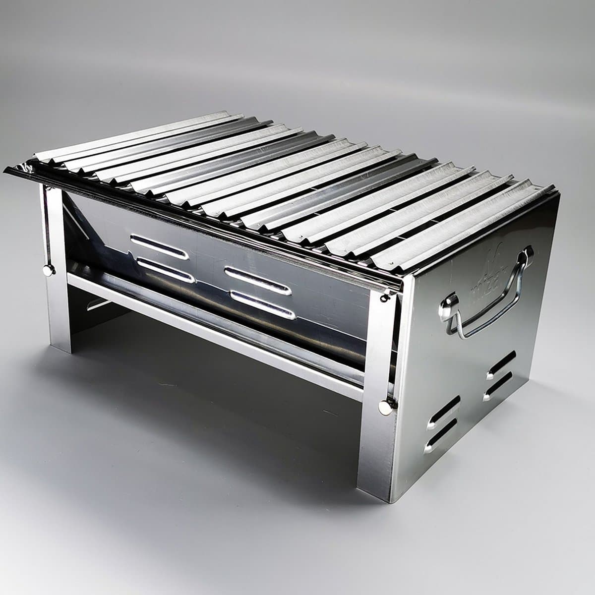Opvouwbare BBQ - Draagbare opvouwbare grill met rooster - Portable Vouw Barbecue met Tas - Festival BBQ - Camping - Zomer - Park - Rechthoekig - 40 x 27 x 20 cm - Chroom — afbeelding 1