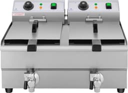 Professionele Elektrische Friteuse met Dubbele Tank 20L - Roestvrijstalen Frituurmachine voor Perfect Gefrituurd Voedsel — thumbnail 4