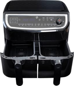 Equivera Dubbele Airfryer - Dubbele Mand - Dual Cook - Heteluchtfriteuse - Verschillende Programma's - Dual Zone - Mega — thumbnail 1