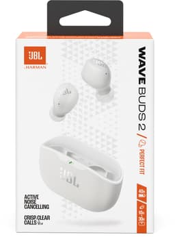JBL Wave Buds 2 - Noise Cancelling Oordopjes - Oortjes Draadloos - Bluetooth In-ear True Wireless - 40 uur speeltijd - IP54 - Wit — thumbnail 4