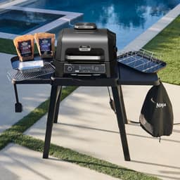 XL Plat Plaat Antiaanbaklaag Met Plat Bovenkant - Compatibel Met Woodfire XL BBQ Grill OG850 OG901 - Zwart — thumbnail 3