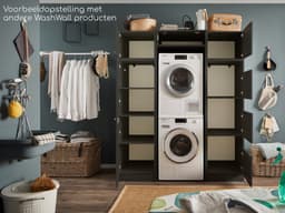 Interiax WASHWALL 'Mary' Wasmachine Ombouwkast Antraciet - Ombouw Meubel voor Droogkast - Met opbergkast - 200x67.5x67.5 cm — thumbnail 3