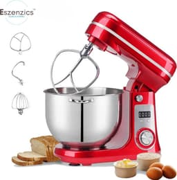 Eszenzics™ Keukenmachine - Krachtige Keukenmixer - Compact - Deegmixer - Mixer - Kneedmachine - 6 Liter - 1200W - 6 Snelheden - RVS - Rood — thumbnail 1
