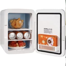 10L Mini Koelkast - 2 in 1 Kleine Koelkast - Compacte Drankkoelkast - 50W koeling - 45W Verwarming - Wit — thumbnail 1