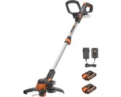 WORX Accu Grastrimmer WG163E.2 - Inclusief 20V Accu en Lader, Lichtgewicht en Krachtige Draadloze Grastrimmer