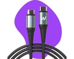 Wiredwave - Gevlochten Micro USB Gaming Snellader - 1 Meter Oplaadkabel - Nylon - USB C - eSports - oplader kabel - Gevlochten draad