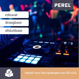 Perel Cd-koffer, 60 cd's, sleutelslot, 2 sleutels, aluminium, 424 x 265 x 173 mm — thumbnail 3