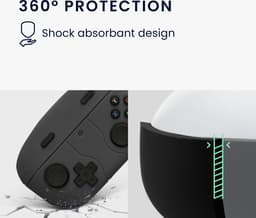 kwmobile Hoes geschikt voor Sony WF-1000XM5 - Siliconen cover voor oordopjes in zwart - Gameconsole design — thumbnail 3