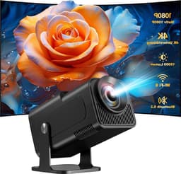 4K Mini-beamer met Native 1080p Resolutie voor Thuisbioscoop - 500 ANSI lumen - Android 11.0 OS - Wifi 6 - BT 5.2 - Automatische 180 graden Rotatie Beamer — thumbnail 1
