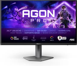 AOC AGON PRO AG276QZD2 - QHD OLED Gaming Monitor - 280Hz - Esports Base - HDMI 2.1 - USB-hub - 27 inch — thumbnail 6