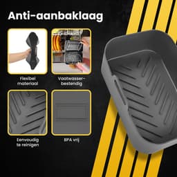 PROKING Airfryer Siliconen Bakjes – Geschikt voor Duo Airfryers – Accessoires – Bakvorm – Mandje – Hittebestendig – BPA Vrij — thumbnail 3