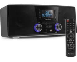 DAB radio met CD speler, Bluetooth, USB mp3 speler en radio - Stereo - Zwart - Audizio Cannes
