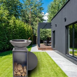 Actie Co-Fire Barbecue Vuurschaal - GrillRing-set 72 - compleet met houtopberger, zeker voor 20 gasten op te koken, ideaal voor thuisgebruik. — thumbnail 1