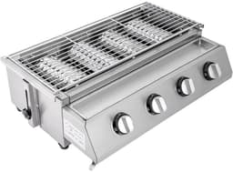 Luxe 4-kops Gasbarbecue – Draagbare Braadmachine voor Outdoor - Camping - BBQ - Kooktoestel — thumbnail 2