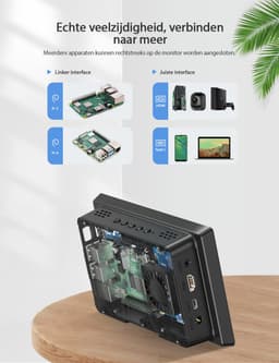 Portable Monitor UPERFECT UPi B7-Raspberry Pi Case with Touchscreen 10" Draagbare monitor 60HZ 16:10 800:1 IPS 370NITS VESA — thumbnail 4