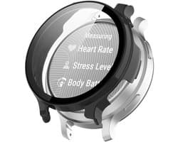 Watch case screenprotector - hoesje - gehard glas - geschikt voor Garmin Lily 2 Active - zwart