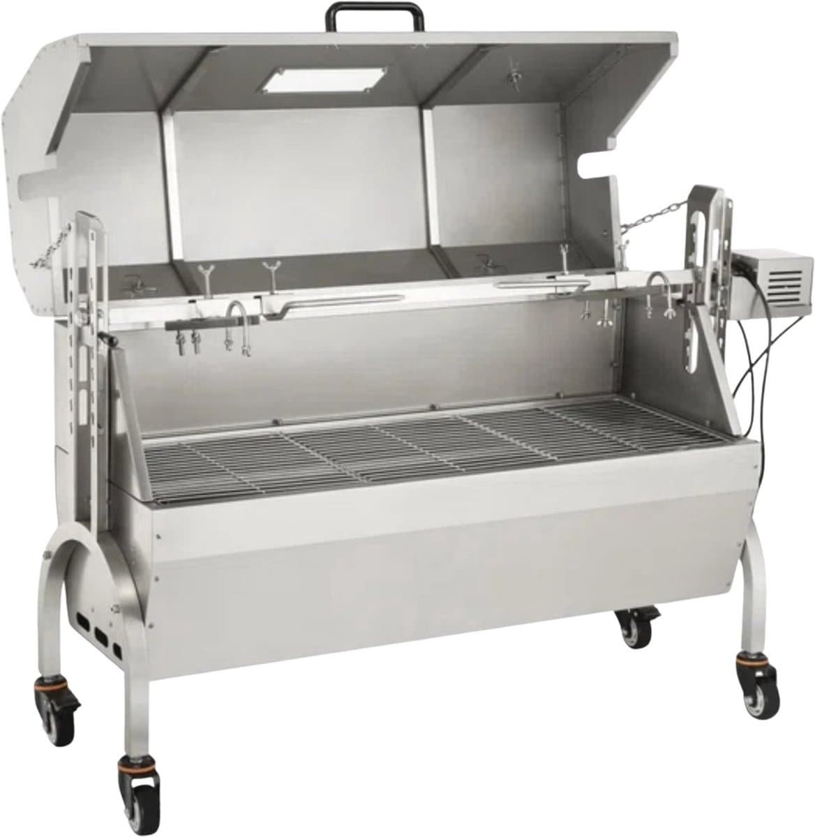 Rotisserie draaispit - RVS Rotisserie 60 kg - In Hoogte Verstelbaar - Oven - Motor - Elektrische Grill met Deksel & Accessoires — afbeelding 1