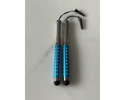 2 Stuks Uitschuifbare Touch Pen / Touchstift / Universeel / Compacte Stylus Pen / Touchscreen Pen / Tablet & Telefoon Touch Stift - Blauw