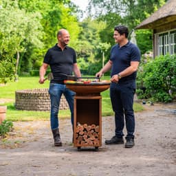 RJRoyal Living Plancha BBQ Camarada volledig Cortenstaal met 8 mm 70cmØ conische Bakplaat — thumbnail 1