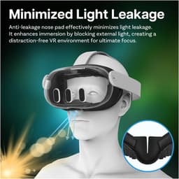 VR Gezichtsinterface voor Meta Quest 3 van MMOBIEL - Face Cover Pad voor Quest 3 (Niet Geschikt voor Quest 3S) - Verwisselbare Facial Interface – Accessoires voor VR Bril met Neuskussen & Zachte PU Lederen Gezichtskussen - Zwart — thumbnail 5
