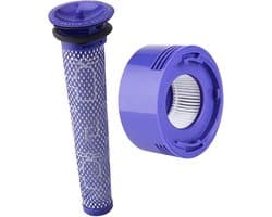 1x Filter voor Dyson V8 & V7 – Vervangingsfilter Compatibel met Animal, Absolute, Motorhead, Fluffy, SV10 – HEPA Achterfilter – Geschikt voor DC58/DC59/DC61/DC74 – Wasbaar & Herbruikbaar
