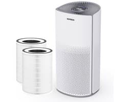 Sofresh luchtreiniger met app - 30 m² - Automatische stand + 6-in-1 filtersysteem - Luchtkwaliteitsindicator - Ionisator - UV - Luchtfilter - Air purifier met 2x HEPA-filter