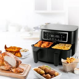 Kitchencook - Airmed 8 - Dubbele Airfryer - 8 Liter - 2600W - 10 Programma’s - 2 Mandjes — thumbnail 4