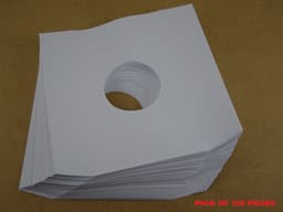 25 Stuks LP binnenhoezen deluxe wit papier (90gr papier, TOP KWALITEIT) - hoezen lp's, inner sleeves, binnenhoes, platenhoezen, maxi-singles, beschermhoezen, lps vinyl platen, 12", 12 inch — thumbnail 4