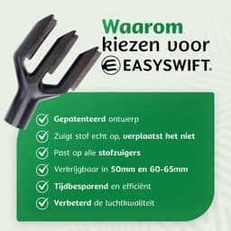 EasySwift Opzetstuk 60-70mm - Jaloezieën Reiniger - Lamellen reiniger - Stofzuiger Accessoires - Stofvrij - Universeel - Zwart (Alléén geschikt voor lamellen van 60 tot 70mm) — thumbnail 3