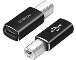 Printer Usb 3.1 Type C Female Naar Usb 2.0 B Midi Mannelijke geschikt Voor Printer Scanner piano Hp-Zwart