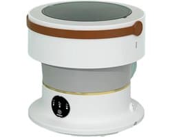 Collox Opvouwbare Wasmachine - Draagbare wasmachine - 6,5 L - Met handig afvoermandje - 28 x 29 cm - Grijs