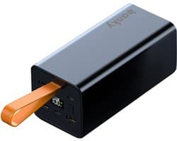 Banky - 100W Laptop Powerbank - 50.000 mAh - Snellader - Powerstation - Extra krachtig Met Display & PD Fast Charge | USB-C & USB-A | Noodpakket - Geschikt voor Laptops, Apple MacBook, Tablets en Smartphones