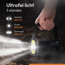 Tectier Noodradio Solar Opwindbaar - 10000 mAh - Zaklamp en Kompas — thumbnail 5