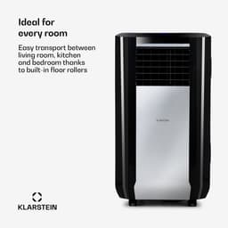 Klarstein airconditioner, 5-in-1 mobiele airconditioner, luchtontvochtiger, ventilator, nachtmodus, antibacteriële luchtreiniger, zeer stille & mobiele airconditioner met luchtafvoerslang, 15000 BTU, pikzwart,4 kW voor 72 m² - Afstandsbediening — thumbnail 8