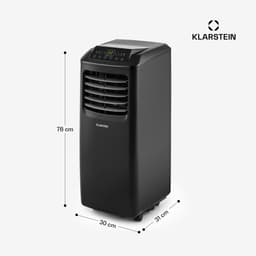 Klarstein mobiele airconditioner met luchtafvoerslang, 3-in-1 airconditioner met ventilator & ontvochtiger, kleine & draagbare airconditioner voor thuis & op kantoor, met nachtmodus & app-bediening, 9000 BTU,6 kW voor 44 m² - Afstandsbediening — thumbnail 8