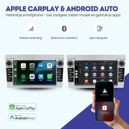 Carplay autoradio voor Opel Astra | Corsa | Zafira 2000 t/m 2013 | Android 13 | Draadloos Apple Carplay & Android Auto | 2GB + 64GB | 4-Core processor | Denago | 2025 model | 2000 2001 2002 2003 2004 2005 2006 2007 2008 2009 2010 2011 2012 2013 — thumbnail 2