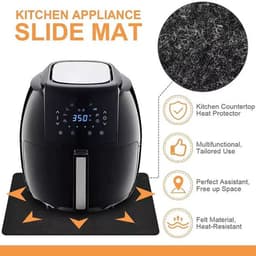 Hittebestendige mat voor Airfryer - Bescherming Frituurpan - 4 Stuks - aanrechtbladbeschermers - koffiezetapparaatmat - Ovenbeschermingsmat - 43*30CM - Vilt — thumbnail 6