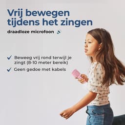 Denver Karaoke Microfoon Bluetooth – Draadloos – Speaker met Fluffy Afwerking – Karaoke Set – AUX - MicroSD – KMS30RO — thumbnail 4