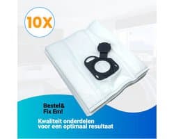 Fixem 10x Stofzuigerzakken Geschikt voor Rowenta Silence Force - X Trem power - Green force - Power XXL en Compact Series ZR200520 ZR200540 ZR200720 ZR200920