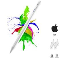 Stylus Pen -capacitieve Pen（alleen voor appel） -Geschikt voor Apple iPad modellen vanaf 2018- Apple pencil alternatief- Palm rejection-Gevoel van kanteldruk-easy to operate-strong magnetic suction- 4 extra punten