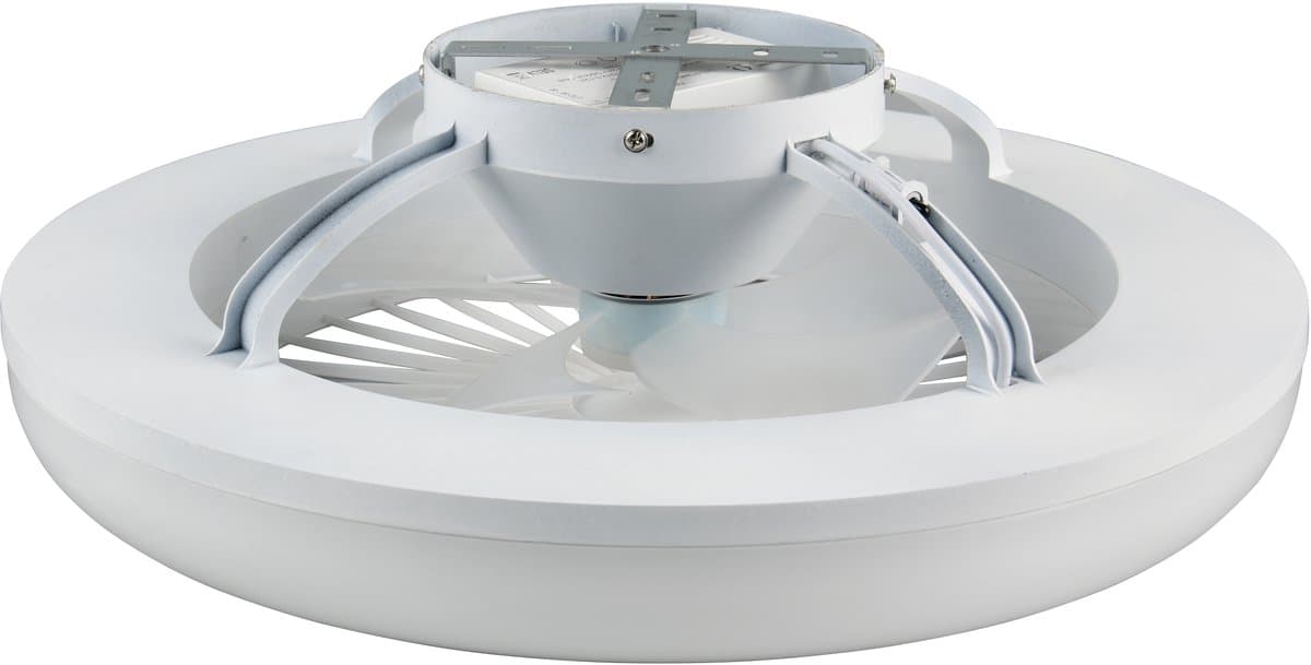 REALITY MORA - Plafondventilator - Wit - incl. 1x SMD 13 W - Licht apart schakelbaar - Afstandsbediening - Geïntegreerde dimmer - Traploos instelbare lichtkleur - Nachtlampje - Plafondbevestiging - 3 snelheidsinstellingen - Timer - Geheugenfunctie — afbeelding 1