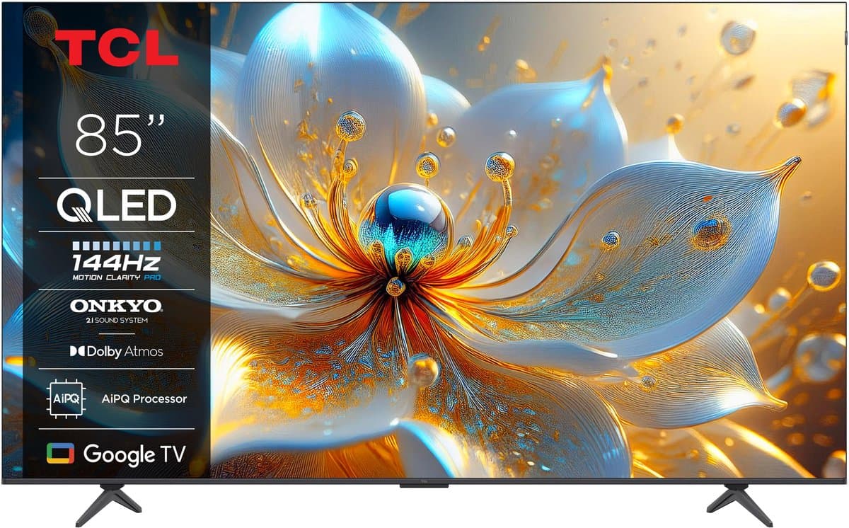 TCL 85T8C - 85 inch - 4K QLED - 144Hz - 2025 - Smart TV — afbeelding 1