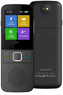 BALORS® Vertaalcomputer - Vertaal Apparaat - Slimme Vertaler - Draagbare Vertaler - Vertaalcomputer Met Spraak - Vertaalcomputer Offline - Vertaalapparaat Translator - 137+ Talen - Zwart — thumbnail 1