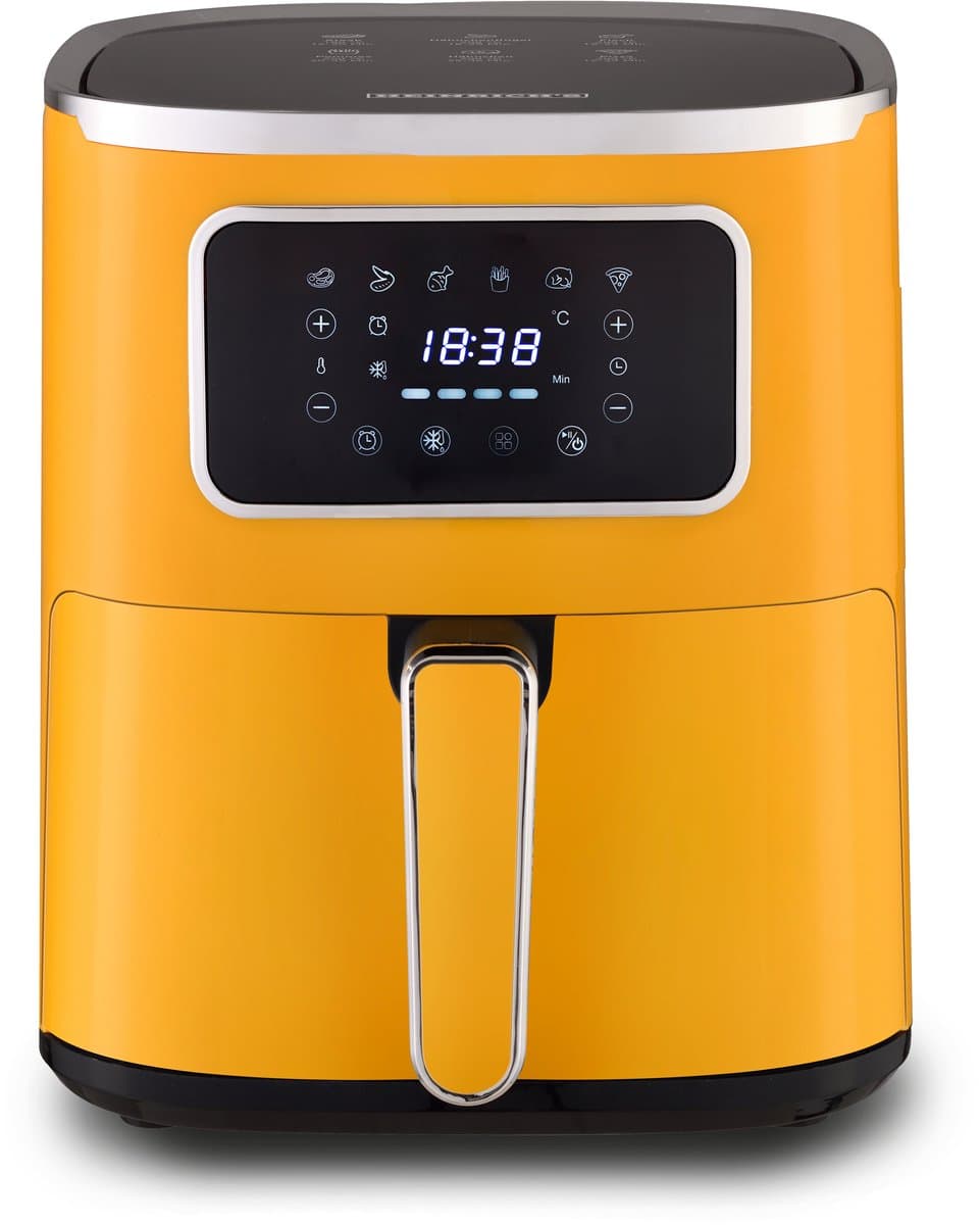 Heinrich's HFR 8216 - Heteluchtfriteuse - Airfryer - 5 Liter - Geel — afbeelding 1