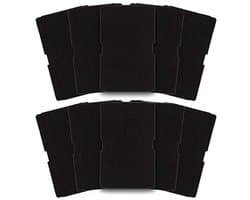 10-stuks wasmachine sponsfilter - Vervangend filter - Voor Beko, Grundig, Blomberg drogerfilters - Droger, droger, verdamper schuimfilters - Wasmachine filteronderdelen - Drogerfilter - Droger accessoires - Zwart — thumbnail 1