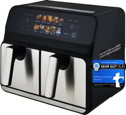ProfiCook FR 1287 H - Dubbele Heteluchtfriteuse - 2 x 4 Liter - Met kleurendisplay - Touchscreen - 9 Programma's - 2 onafhankelijke kookzones — thumbnail 8