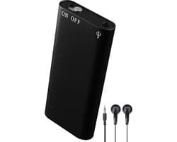 Nuvance - Afluisterapparatuur - 16 Gb - Mini Afluisterapparaat - Voice Recorder Digitaal - Spy Recorder - Dictafoon - Afluisteren Opnemen