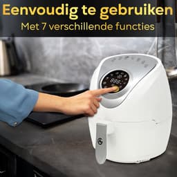 AG5200 Airfryer - Wit - Compact - tot 4 Personen - 4 Liter - Anti-aanbak - Uitneembare Bak - Vaatwasserbestendig - Met Receptenboek - Stil- Snelkooktechnologie - — thumbnail 2