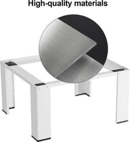 Wasmachine verhoger 63x54x32 cm - Wasmachine opbouwmeubel - Wasmachine sokkel - Wasmachine Kast Max 100kg - Wit — thumbnail 4